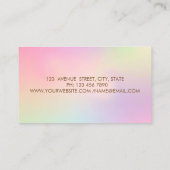 Gold Lijst, Confetti Waterverf Magnolia Elegant Visitekaartje (Achterkant)