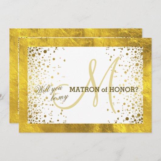 Gold Lijst Confetti... zal jij mijn tactiek zijn? Kaart (Voorkant / Achterkant)