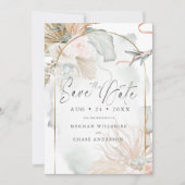 Gold Lijst Coral Roos Waterverf Floral (Voorkant)