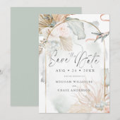 Gold Lijst Coral Roos Waterverf Floral (Voorkant / Achterkant)