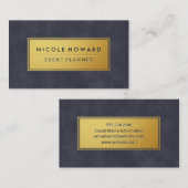 Gold Lijst Deep Paars Blue Texture Visitekaartje (Voorkant / Achterkant)