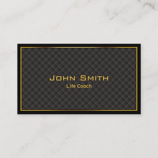 Gold Lijst Diamond Grids Life Coach Visitekaartje (Voorkant)