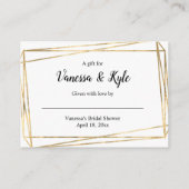 Gold Lijst Display vrijgezellenfeest invoegkaart + Informatiekaartje (Achterkant)