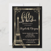 Gold Lijst, Eiffeltoren 50e verjaardag Kaart (Voorkant)