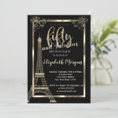 Gold Lijst, Eiffeltoren 50e verjaardag Kaart (Staand voorkant)