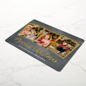 Gold Lijst Foto Collage Merriest Kerstmis Folie Feestdagenkaart (Gedraaid)