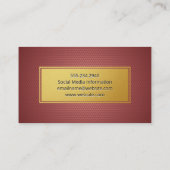 Gold Lijst Geometric Pattern Visitekaartje (Achterkant)