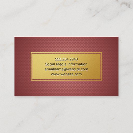 Gold Lijst Geometric Pattern Visitekaartje (Achterkant)