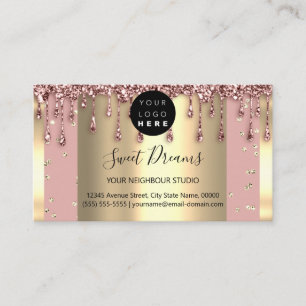 Gold Lijst Glitter Confetti Roos Powder Drivers Visitekaartje