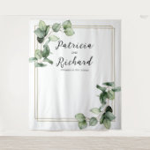 Gold Lijst Greenery Eucalyptus Wedding Backdrop Wandkleed (Voorkant)