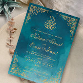 Gold Lijst Groene Islamitische Weduwschap Kaart