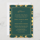 Gold Lijst Groene Islamitische Weduwschap Kaart (Voorkant)