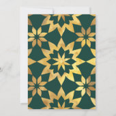 Gold Lijst Groene Islamitische Weduwschap Kaart (Achterkant)