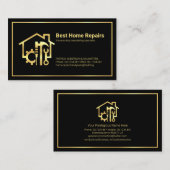 Gold Lijst Handyman Tools Home Visitekaartje (Voorkant / Achterkant)