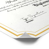 Gold lijst High School afstuderen Diploma Poster (Hoek)