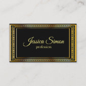 Gold Lijst in zwarte achtergrond Visitekaartje (Voorkant)