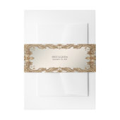 Gold  Lijst Invitation Belly Band Uitnodigingen Wikkel (Voorkant Voorbeeld)