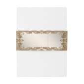 Gold  Lijst Invitation Belly Band Uitnodigingen Wikkel (Achterkant Voorbeeld)