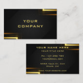Gold Lijst Lights Golden Luxury Black Professional Visitekaartje (Voorkant / Achterkant)