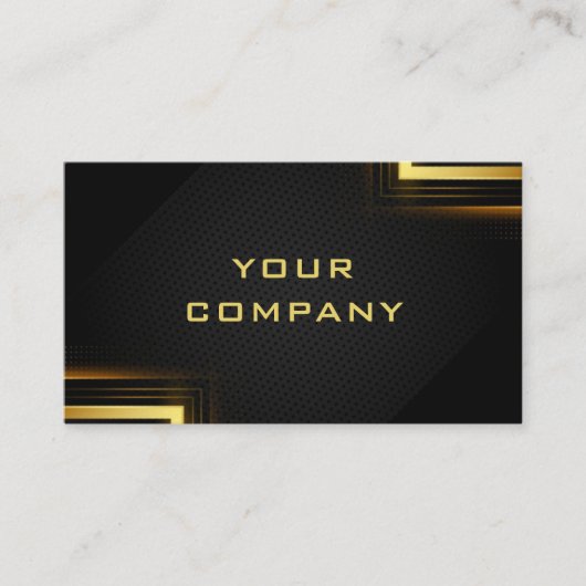 Gold Lijst Lights Golden Luxury Black Professional Visitekaartje (Voorkant)
