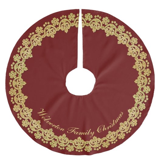 Gold Lijst Luxury op maat van Red Kerstboom Rok (Voorkant)