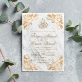 Gold Lijst  marmer Islamic Muslim Weduwschap Kaart