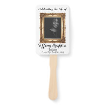Gold Lijst Memorial Funeral Hand Fan