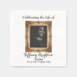 Gold Lijst Memorial Napkins Servet