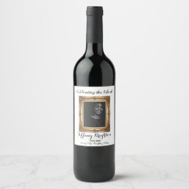 Gold Lijst Memorial Wine Label Wijn Etiket