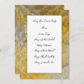 Gold Lijst Menu Kaart (Voorkant / Achterkant)