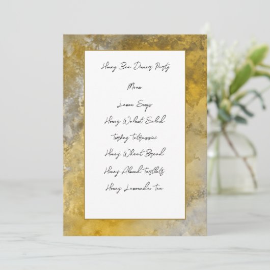 Gold Lijst Menu Kaart (Staand voorkant)