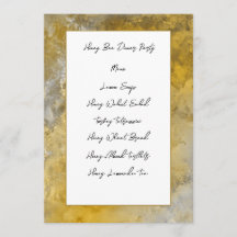 Gold Lijst Menu Kaart