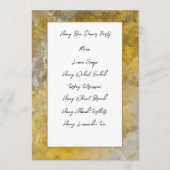 Gold Lijst Menu Kaart (Voorkant)