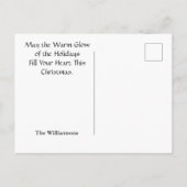 Gold Lijst met pine en kerstfoto's Feestdagenkaart (Achterkant)