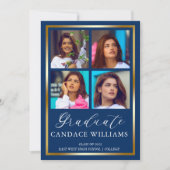 Gold Lijst Minimalist Photo Afstuderen Aankondiging (Voorkant)