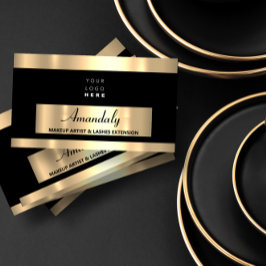 Gold Lijst Mode Beautique Shop Black White Visitekaartje