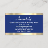 Gold Lijst Mode Beautique Shop Blue Navy Visitekaartje (Achterkant)