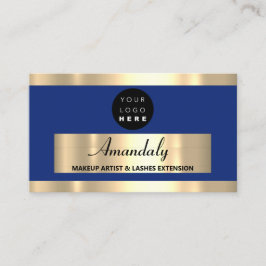 Gold Lijst Mode Beautique Shop Blue Navy Visitekaartje