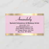 Gold Lijst Mode Beautique Shop Blush Visitekaartje (Achterkant)
