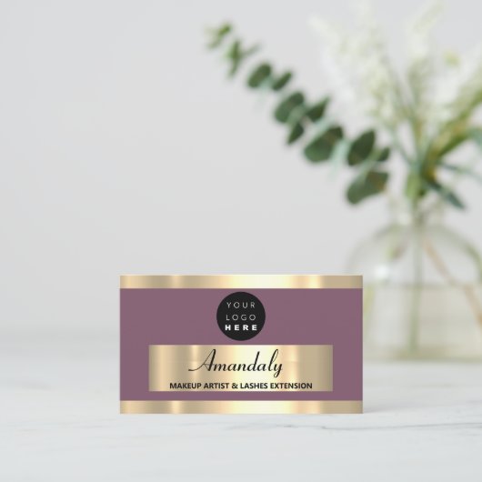 Gold Lijst Mode Beautique Shop Elegant Visitekaartje (Staand voorkant)