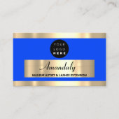 Gold Lijst Mode Beautique Shop Royal Blue Visitekaartje (Voorkant)