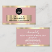 Gold Lijst Mode Beautique Winkel Blush poeder Visitekaartje (Voorkant / Achterkant)