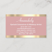 Gold Lijst Mode Beautique Winkel Blush poeder Visitekaartje (Achterkant)