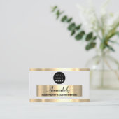 Gold Lijst Mode Beautique Winkel grijs Visitekaartje (Staand voorkant)