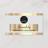 Gold Lijst Mode Beautique Winkel grijs Visitekaartje (Voorkant)