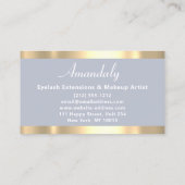 Gold Lijst Mode Beautique Winkel roky Blue Visitekaartje (Achterkant)