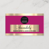 Gold Lijst Mode Beautique Winkel roze VIP Visitekaartje (Voorkant)