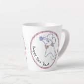 Gold lijst, nieuw jaar, kerstmis latte mok (Rechterhoek)