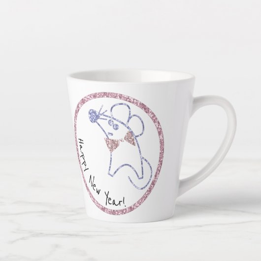 Gold lijst, nieuw jaar, kerstmis latte mok (Rechts)