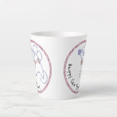 Gold lijst, nieuw jaar, kerstmis latte mok (Voorkant)